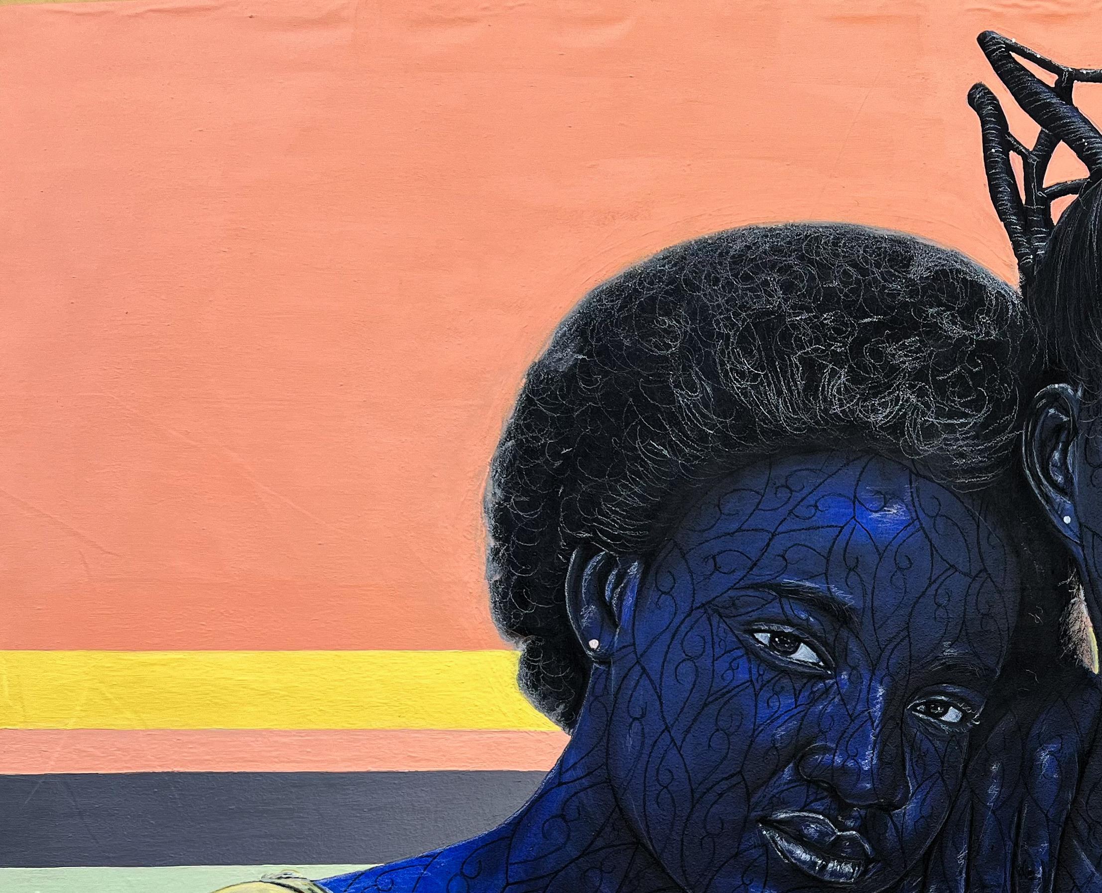 Procedimiento de envío
Se envía en un tubo bien protegido desde Nigeria
Esta obra es única, no es un grabado ni otro tipo de copia.
Acompañado de un Certificado de Autenticidad (expedido por la Galería)

Sobre el artista
Odejinmi Taiwo James es un