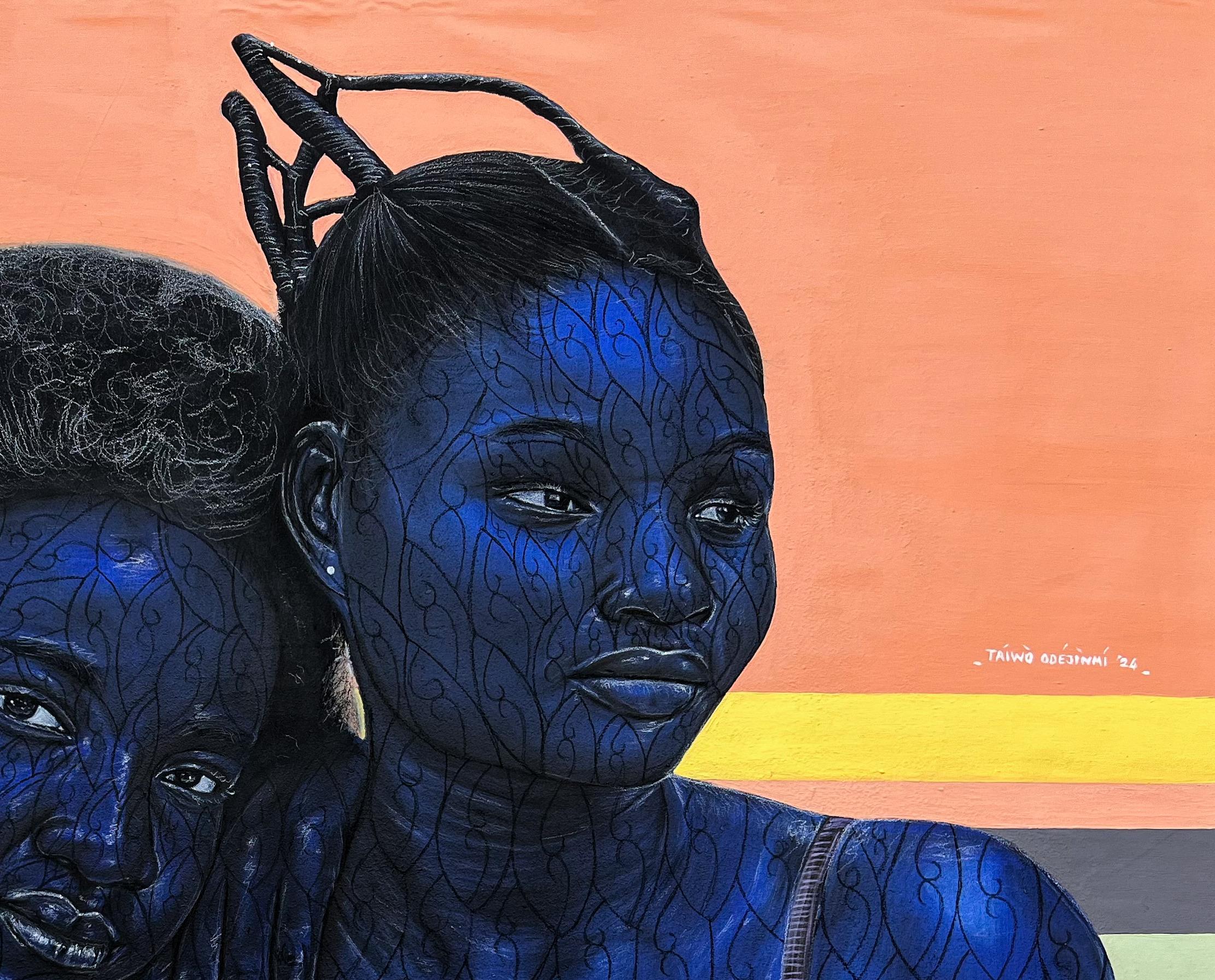 Tú y yo - Siglo XXI, Contemporáneo, Figurativo, Retrato, Amor África Mujeres en venta 1