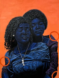 Donde reside el amor (Somos hermanas) -Siglo XXI, Contemporáneo, Mujer figurativa