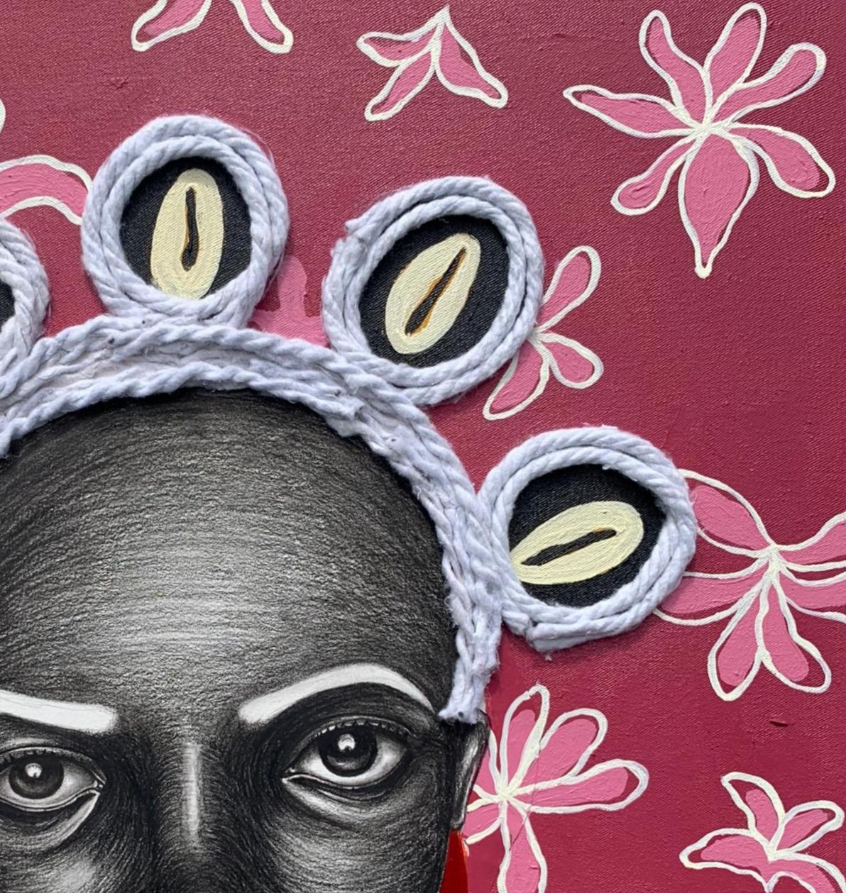 Iwalewa (El carácter es belleza) - Siglo XXI Contemporáneo, Retrato Figurativo - Figurative Painting Marrón de Taiwo Oguntola