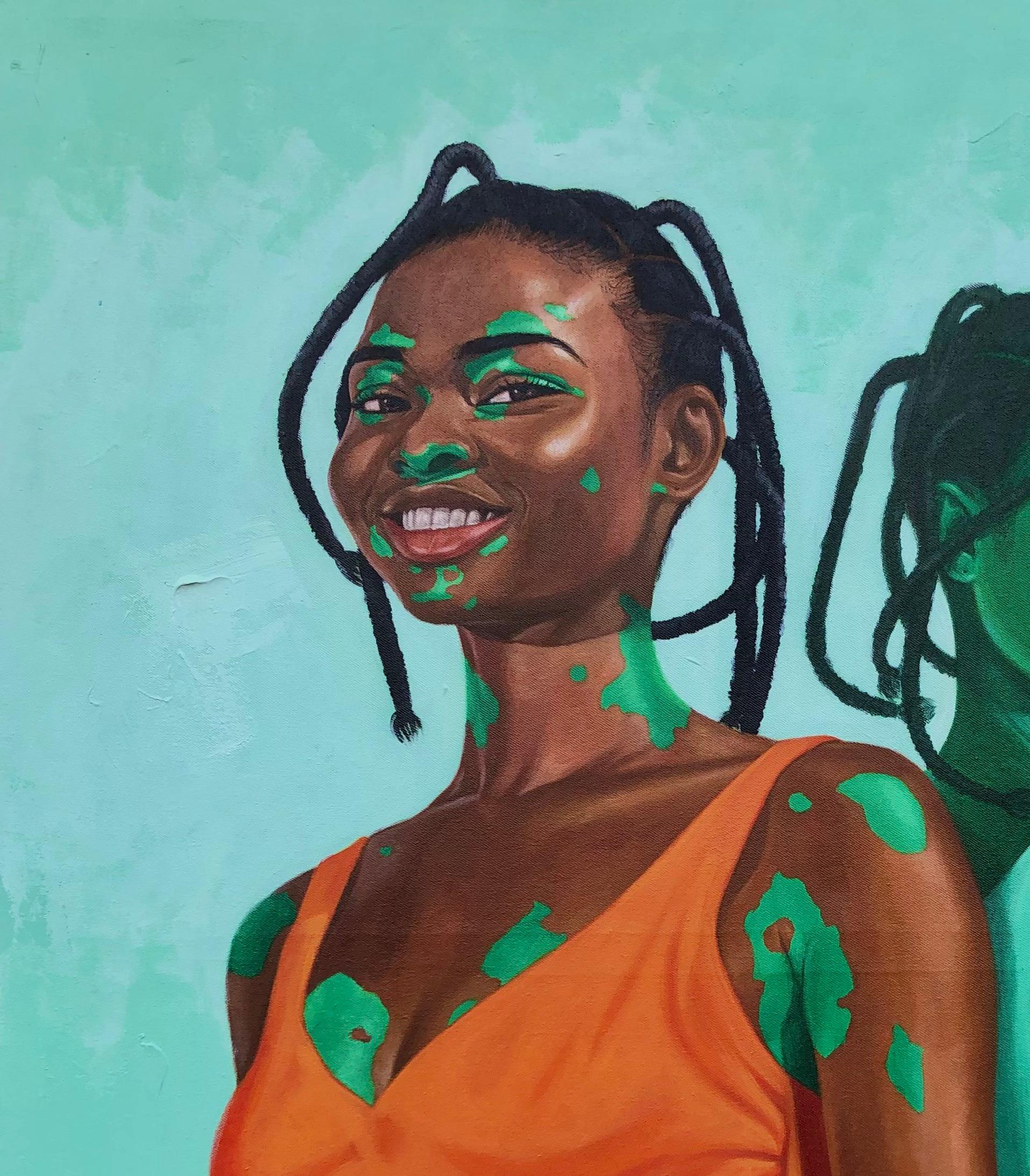 Entzückende Seele – Painting von Taiwo Samuel Olutimileyin