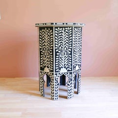 Table d'appoint Taj Inspired Handmade Noir