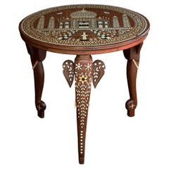 Taj Mahal Anglo-Indian Rosewood Side Table