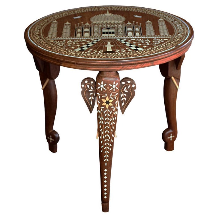 Taj Mahal Anglo Indian Rosewood Side, Elephant Coffee Table In India