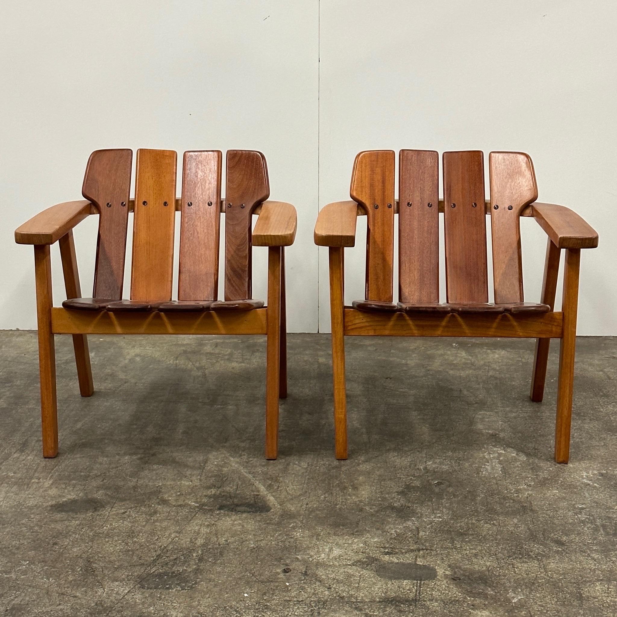 Mid-Century Modern Taj Style Chairs Attributed to Sergio Rodrigues For Sale