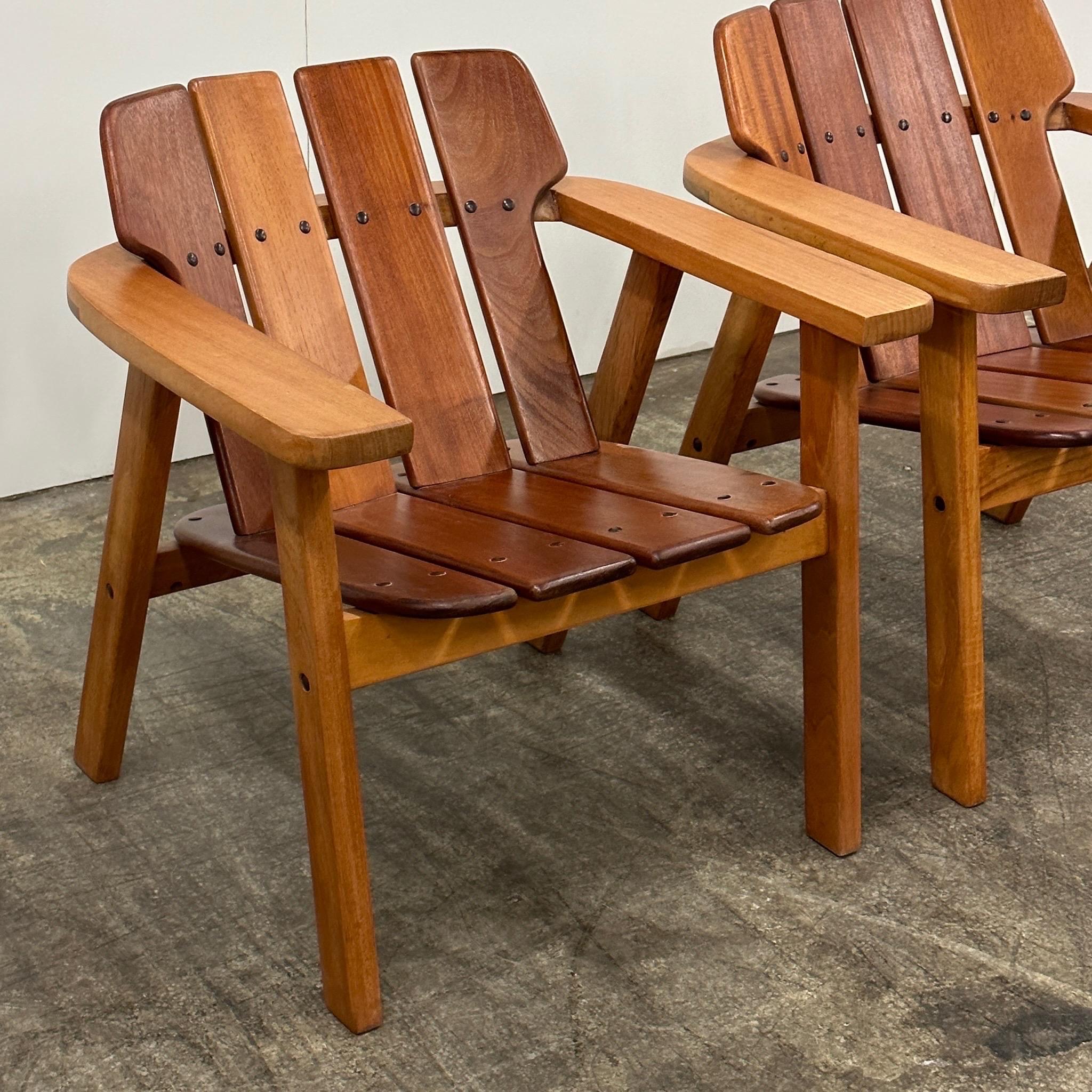 Brazilian Taj Style Chairs Attributed to Sergio Rodrigues For Sale