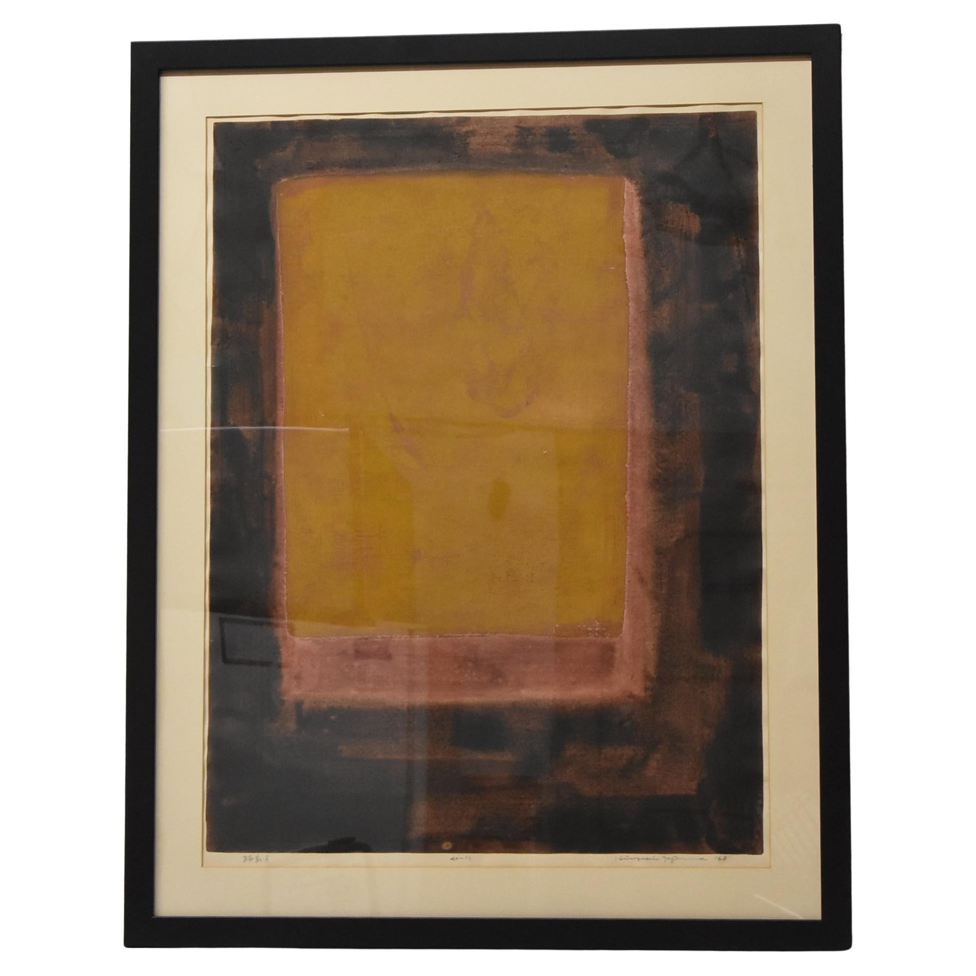 Tajma Hiroyuki (1911-1984) Wood Block Print "Evidence A" 1963 For Sale