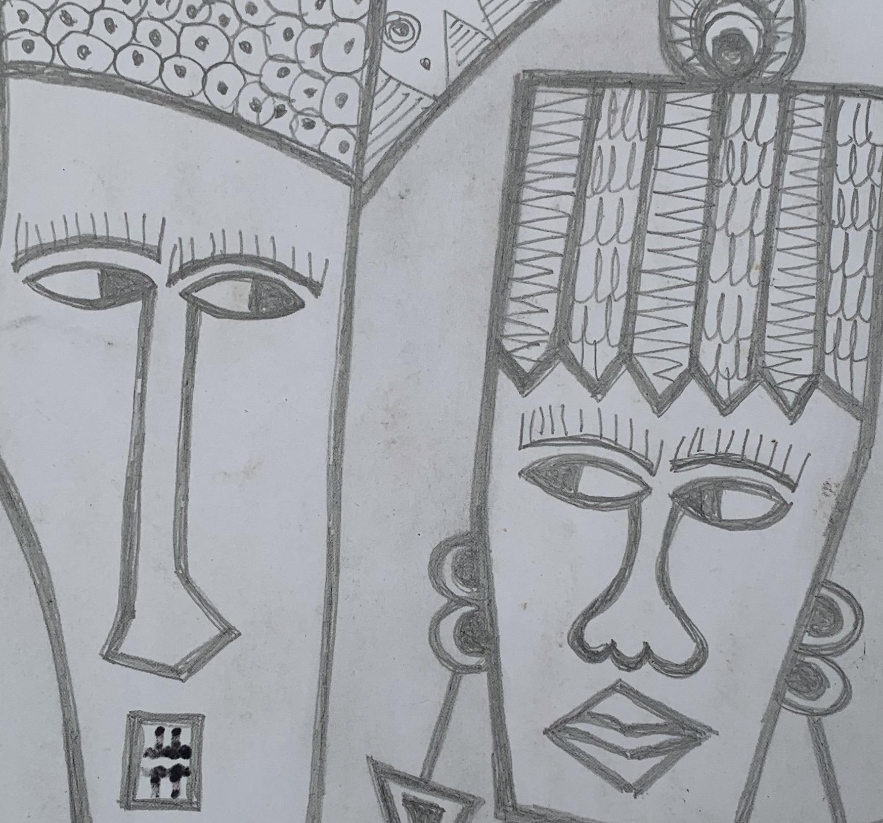 Pareja Real (Dibujo de espaldas) en venta 1