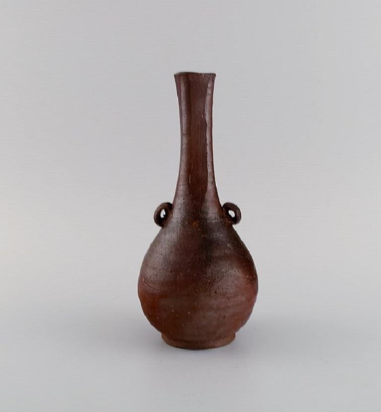 Modern Takahara Satoshi 高原 敏, Japan, Unique Bizen Stoneware Vase For Sale