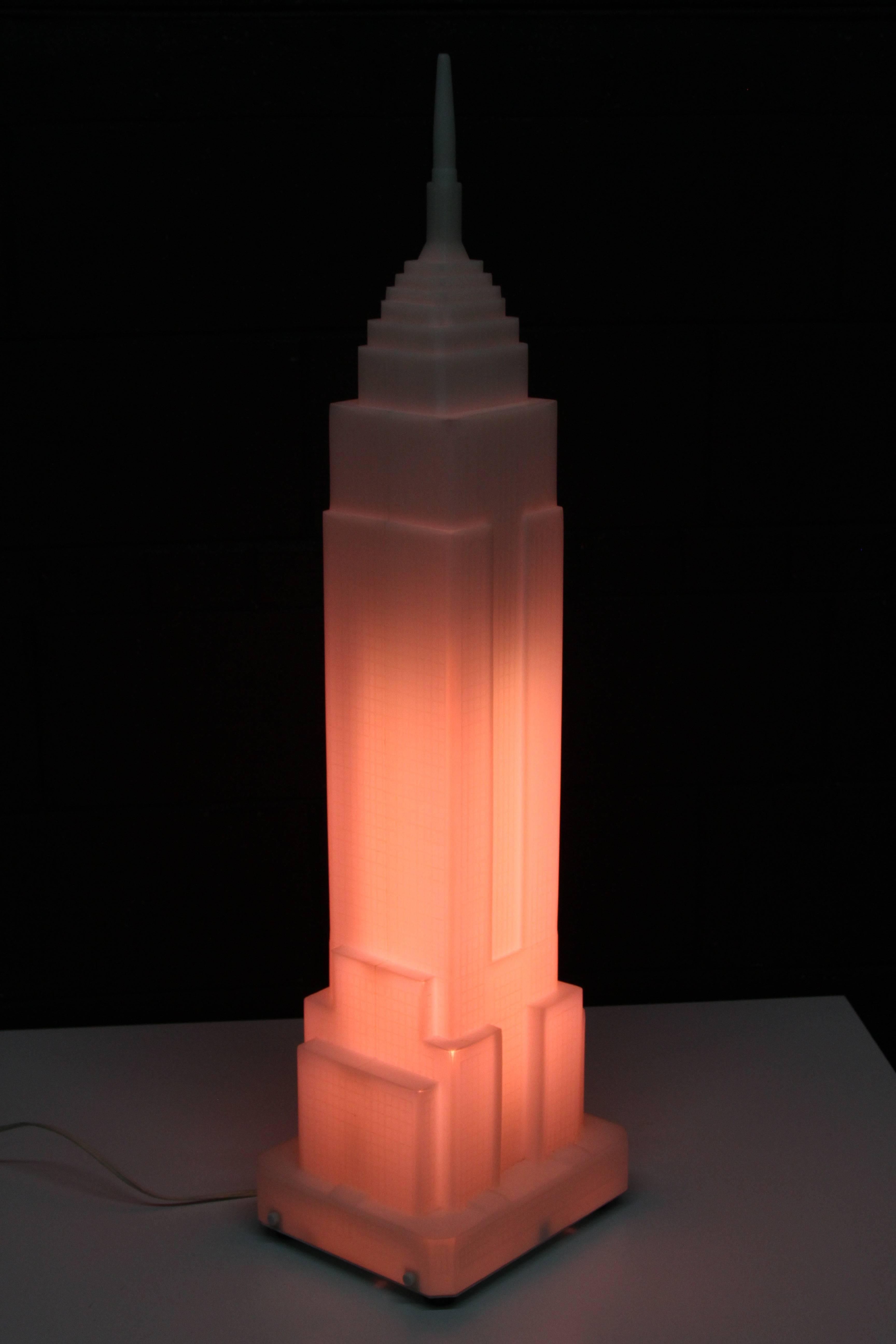 Art Deco Takahashi Denson for Midori Empire State Building Architectural Lamp, 1980s