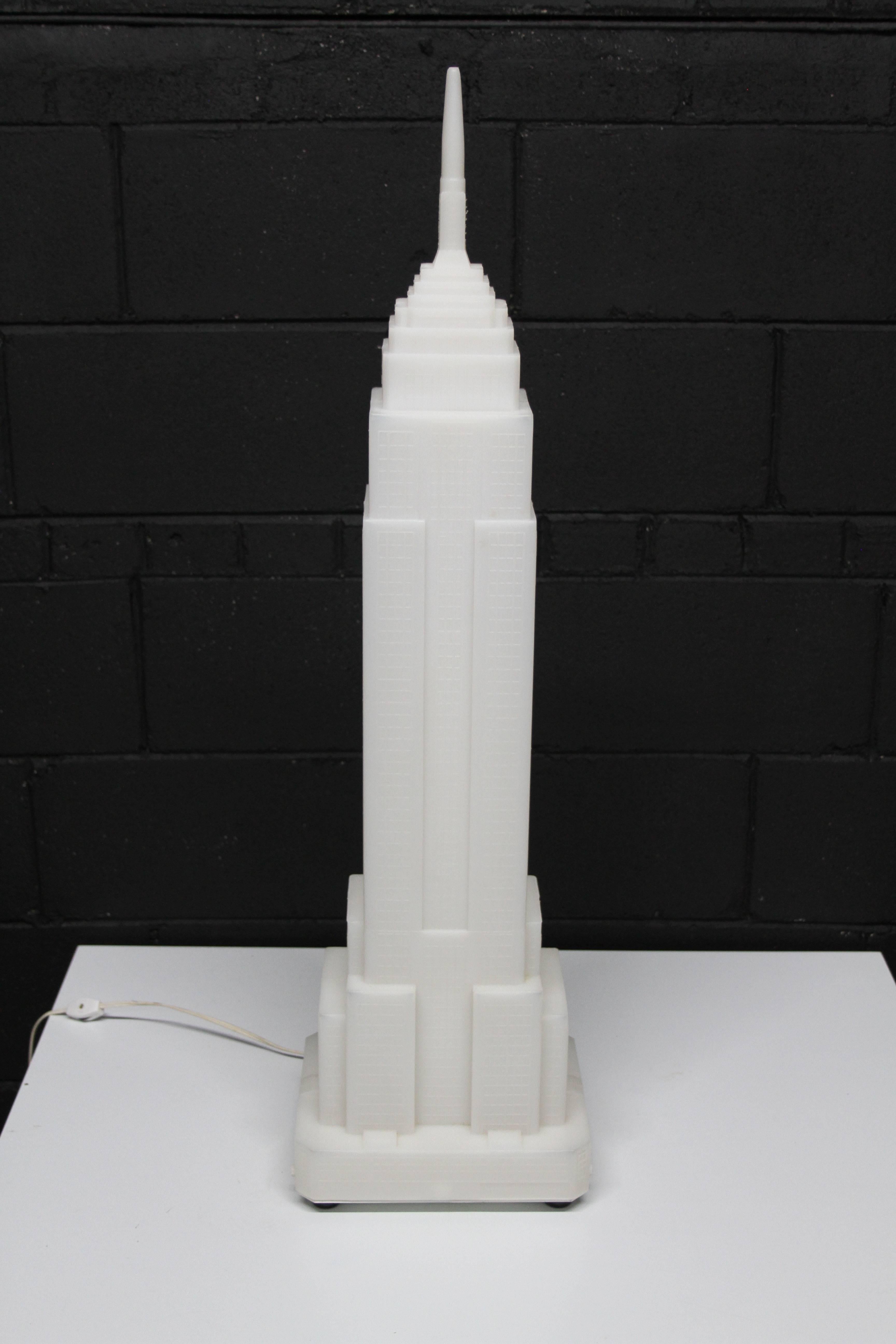 Takahashi Denson for Midori Empire State Building Architectural Lamp, 1980s In Good Condition In St. Louis, MO