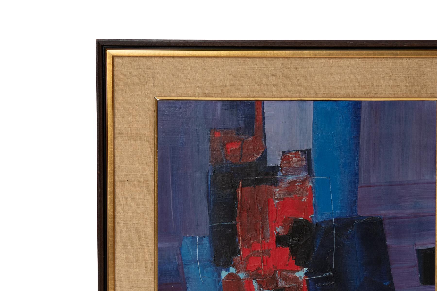 Mid-Century Modern Takase Yasue Abstract Expressionist Painting