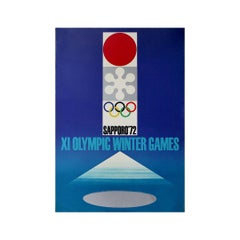 Original poster XI Olympic Winter Games, held in Sapporo, Japan in 1972