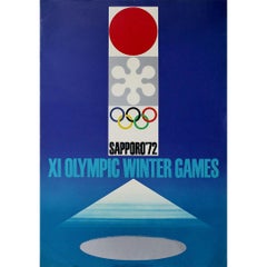 Vintage Original poster XI Olympic Winter Games, held in Sapporo, Japan in 1972
