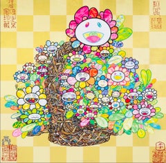Arte contemporanea giapponese di Takashi Murakami - Un bouquet in un cestino