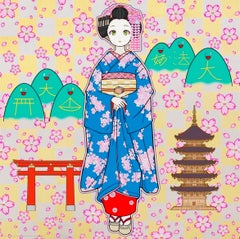 Arte contemporanea giapponese di Takashi Murakami - Maiko nella primavera di Kyoto