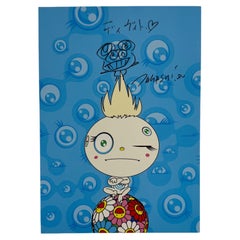 Takashi Murakami Einladungskarte mit Original Mr. Dob Zeichnung (2001)
