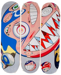 Takashi Murakami DOB Skateboard Decks (Set of 3 Takashi Murakami skate decks)