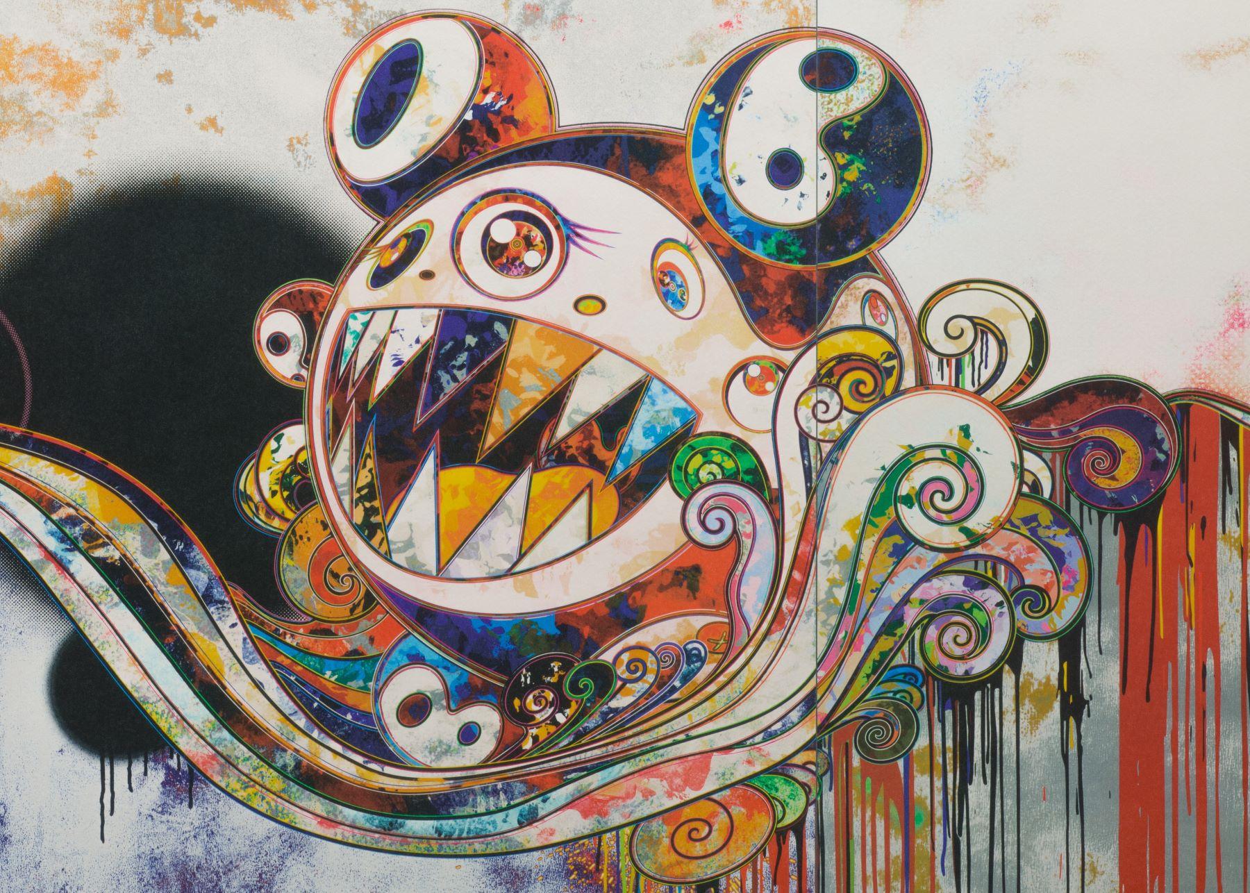 772-772 is an offset lithograph on paper by Takashi Murakami, 25.5 x 38