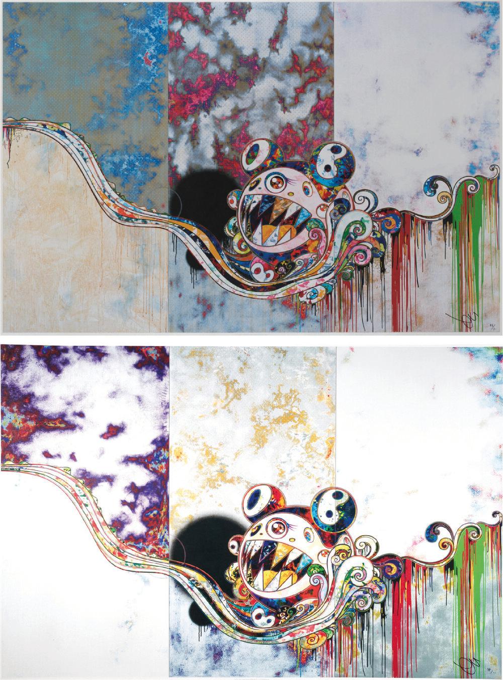 772-777 & 772-772, Offset Print by Takashi Murakami

Drawing from traditional Japanese painting, sci-fi, anime, and the global art market, Takashi Murakami creates paintings, sculptures, and films populated by repeated motifs and mutating characters