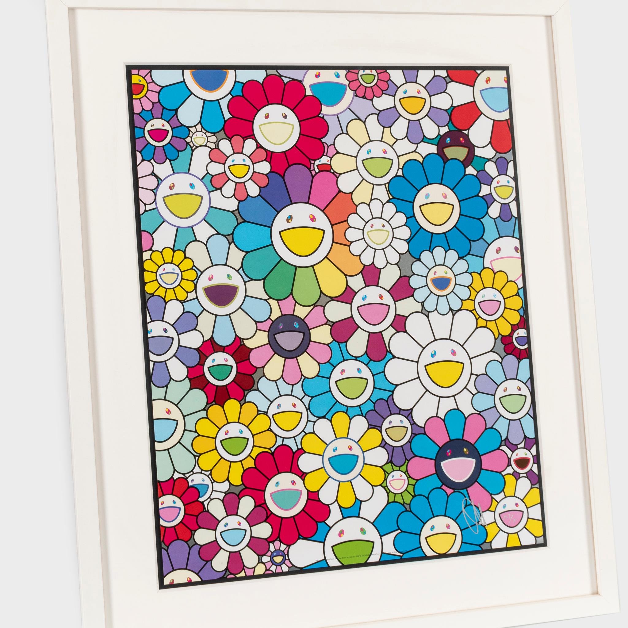 Un champ de fleurs Seeen depuis l'escalier du ciel - Contemporain Print par Takashi Murakami