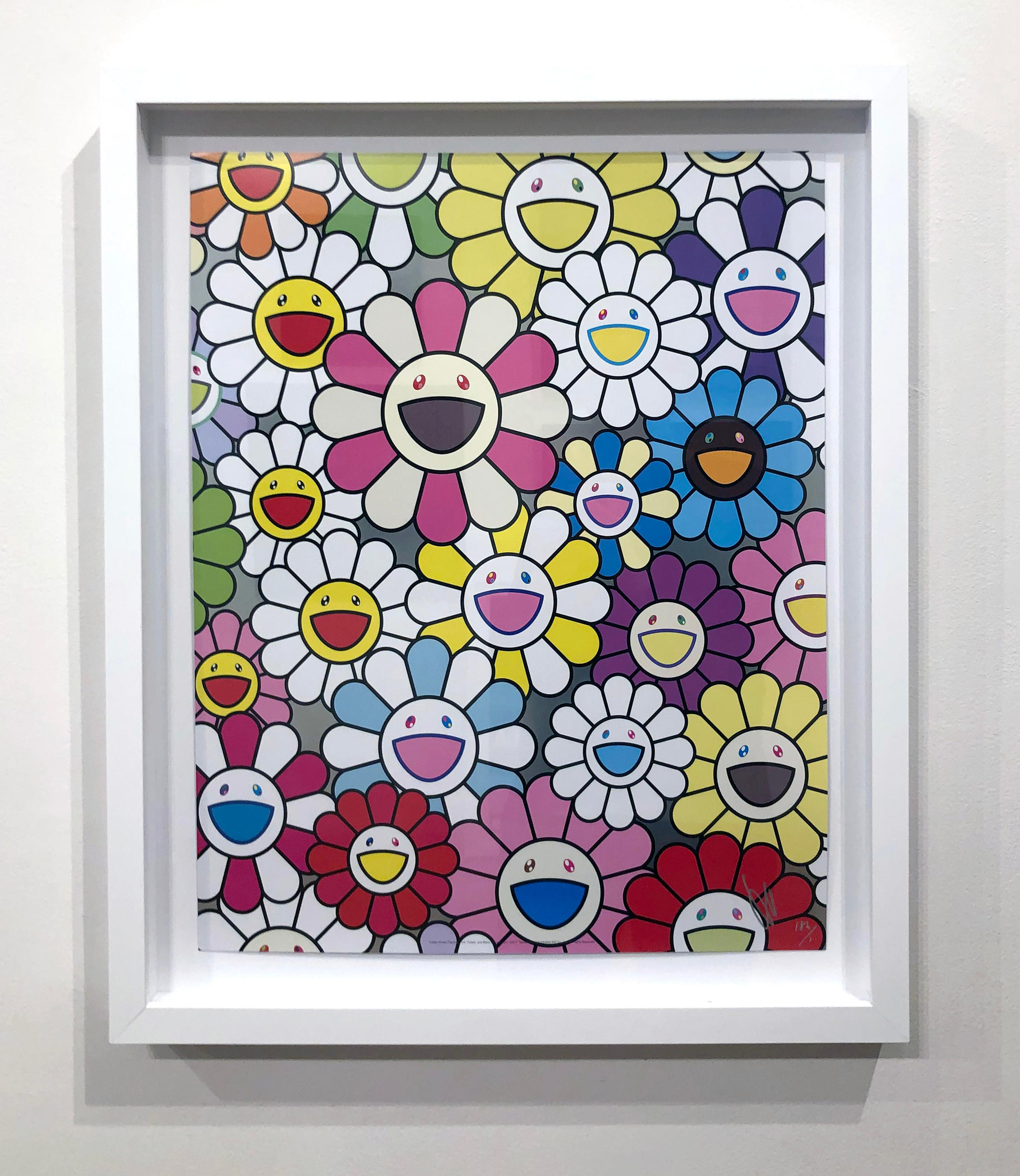 A little Flower Painting: Pink, Purple, and Many Other Colors - Contemporary Print by Takashi Murakami