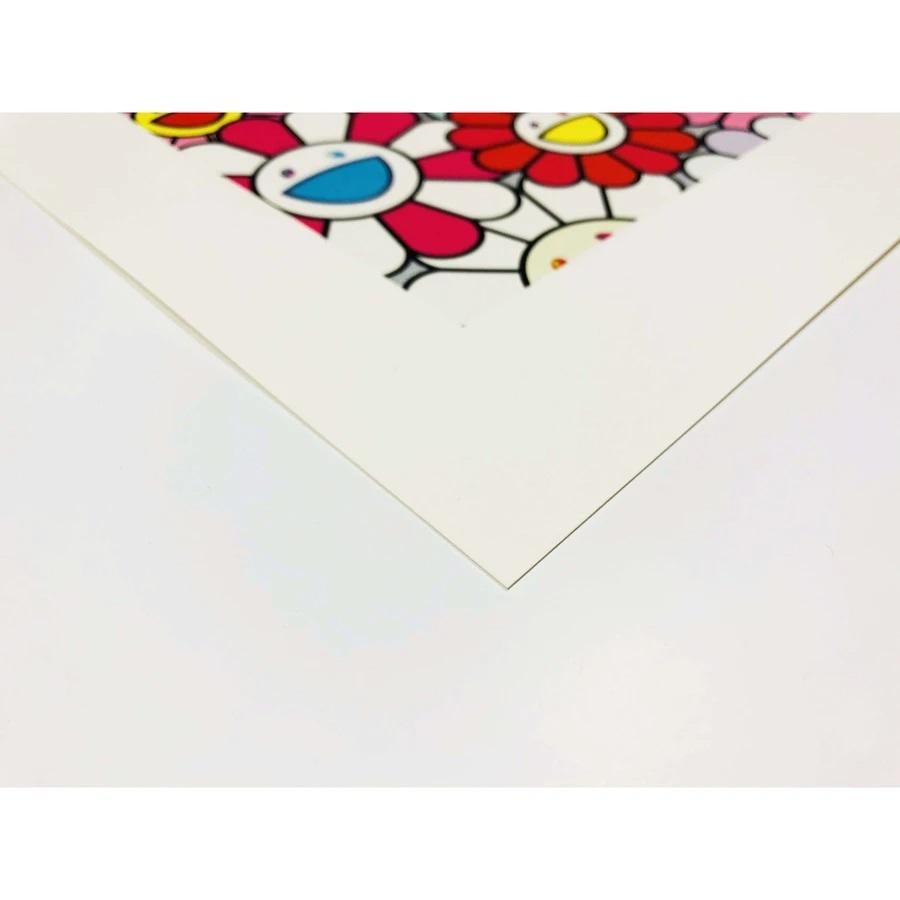 A Little Flower Painting: Pink, Purple and Many Other Colors - Print by Takashi Murakami