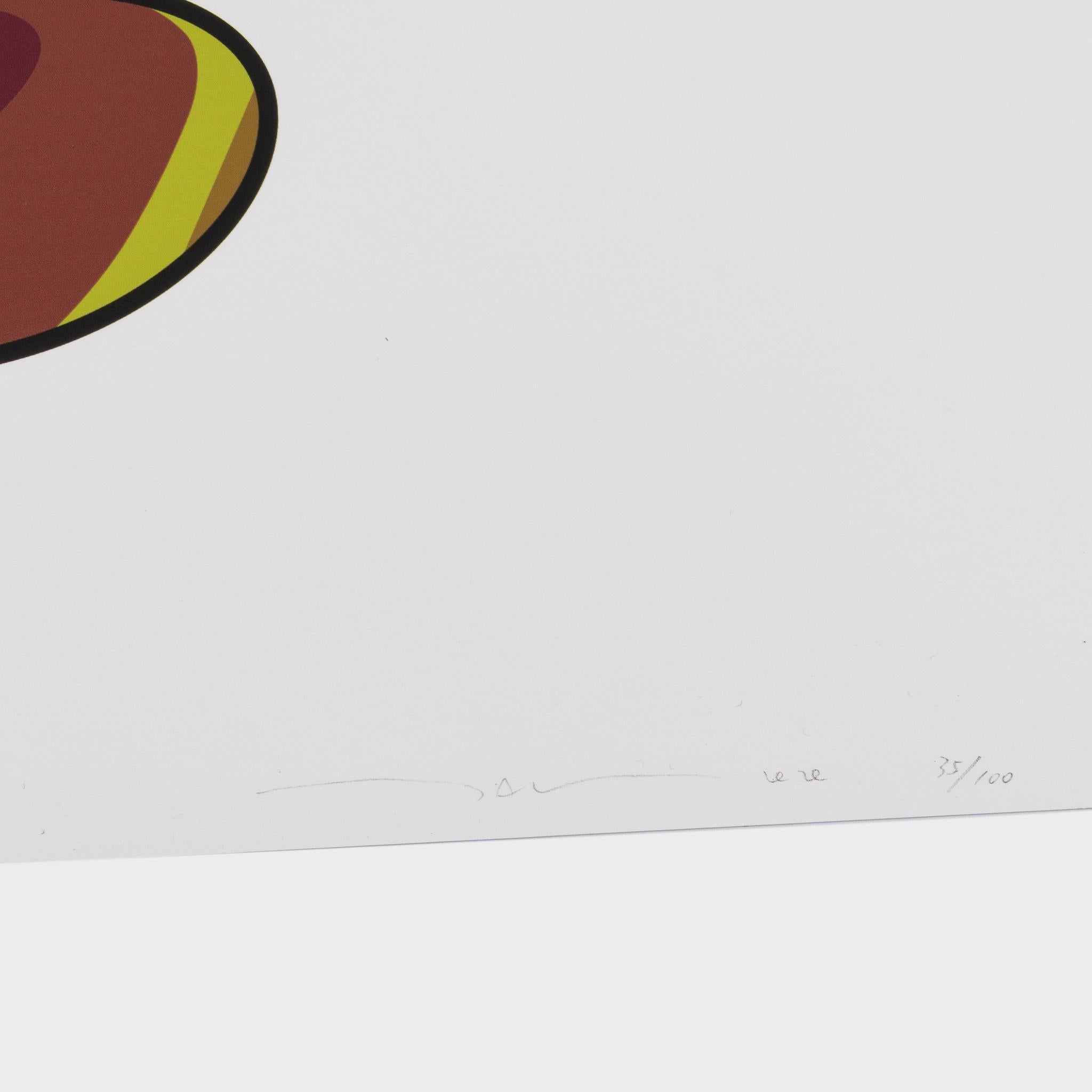 Siebdruck
Auflage 35 von 100
49.9 × 49.9 cm (19.6 x 19.6 in)
Signiert, nummeriert und datiert auf der Vorderseite
Erstklassiger Zustand. Nur bei Streiflicht sichtbar: kleiner Fleck in der linken oberen Ecke des Drucks und Kratzer an der linken