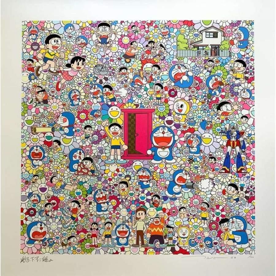 Takashi Murakami Print - A Sketch of Anywhere Door (Dokodemo Door) and an Excellent Day