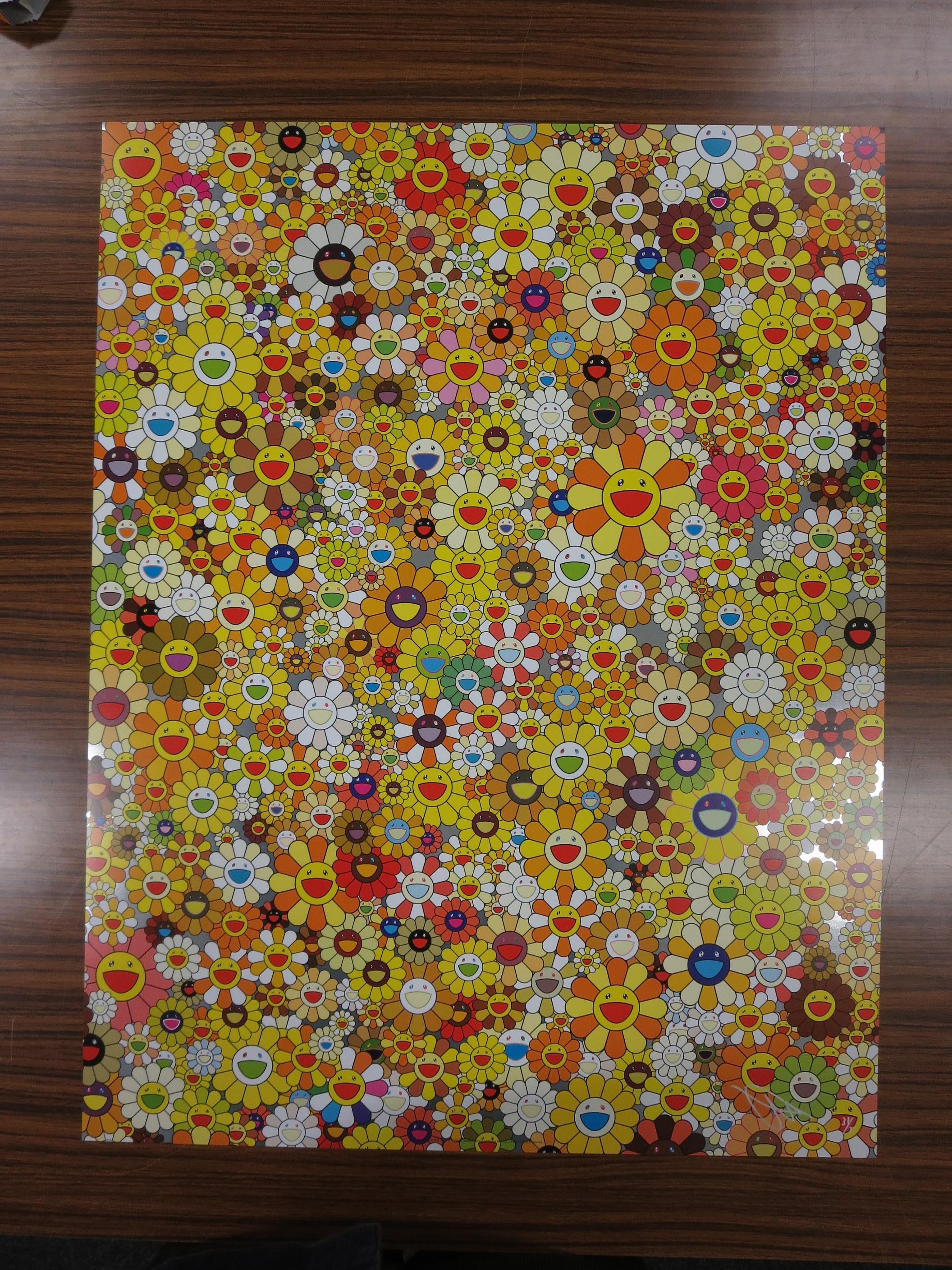 An Homage to IKB, 1957E, 2012 by Takashi Murakami
Offset print, numbered and signed by the artist
27 1/10 × 20 9/10 in
68. × 53 cm
Edition  31/300
The present work comes in a brand new wooden frame

Takashi Murakami is best known for his