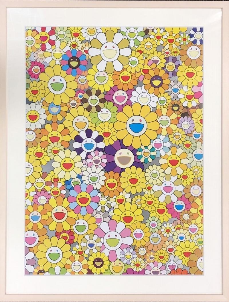An Homage to IKB, 1957E, 2012 by Takashi Murakami
Offset print, numbered and signed by the artist
27 1/10 × 20 9/10 in
68. × 53 cm
Edition  45/300


Takashi Murakami is best known for his contemporary combination of fine art and pop culture. He uses