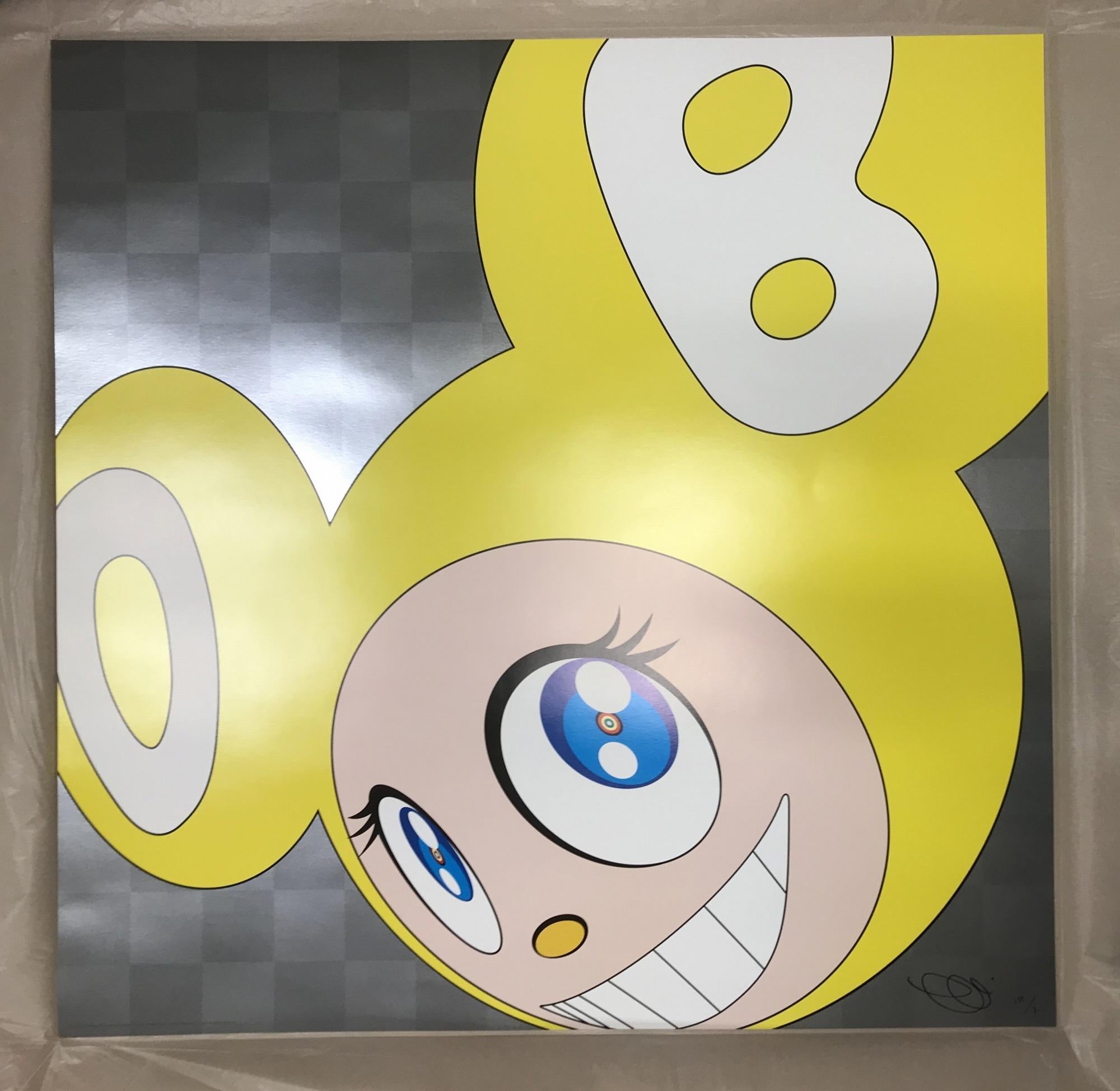 Y entonces y entonces... (amarillo) Edición limitada (impresión) de Murakami, firmada - Print de Takashi Murakami