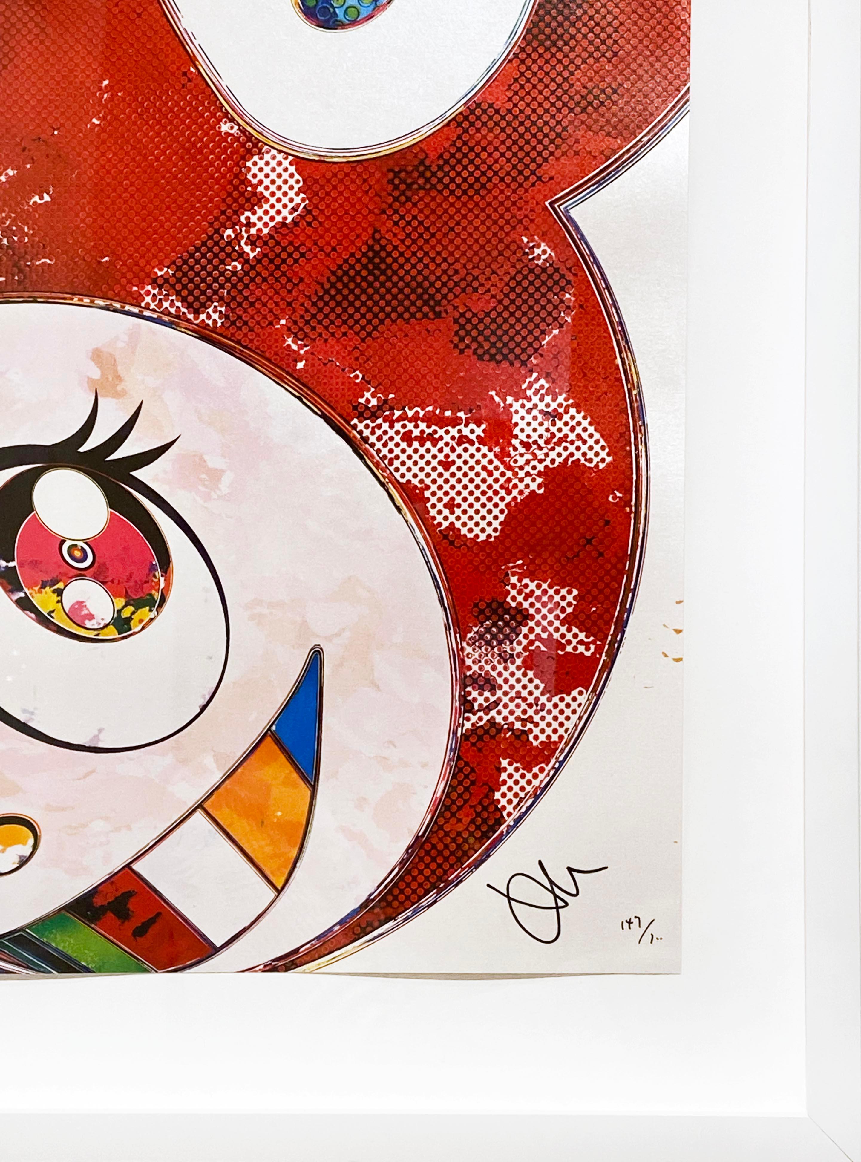 And Then (Vermillion) - Contemporary Print by Takashi Murakami