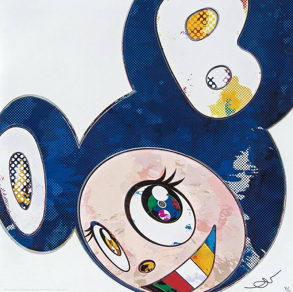 And then x 6 (Lapis Lazuli: The Superflat Method), 2013 by Takashi Murakami
Offset print, numbered and signed by the artist
19 11/16 × 19 11/16 in
50 × 50 cm
Edition  73/300

About the Artist:
Takashi Murakami is best known for his contemporary