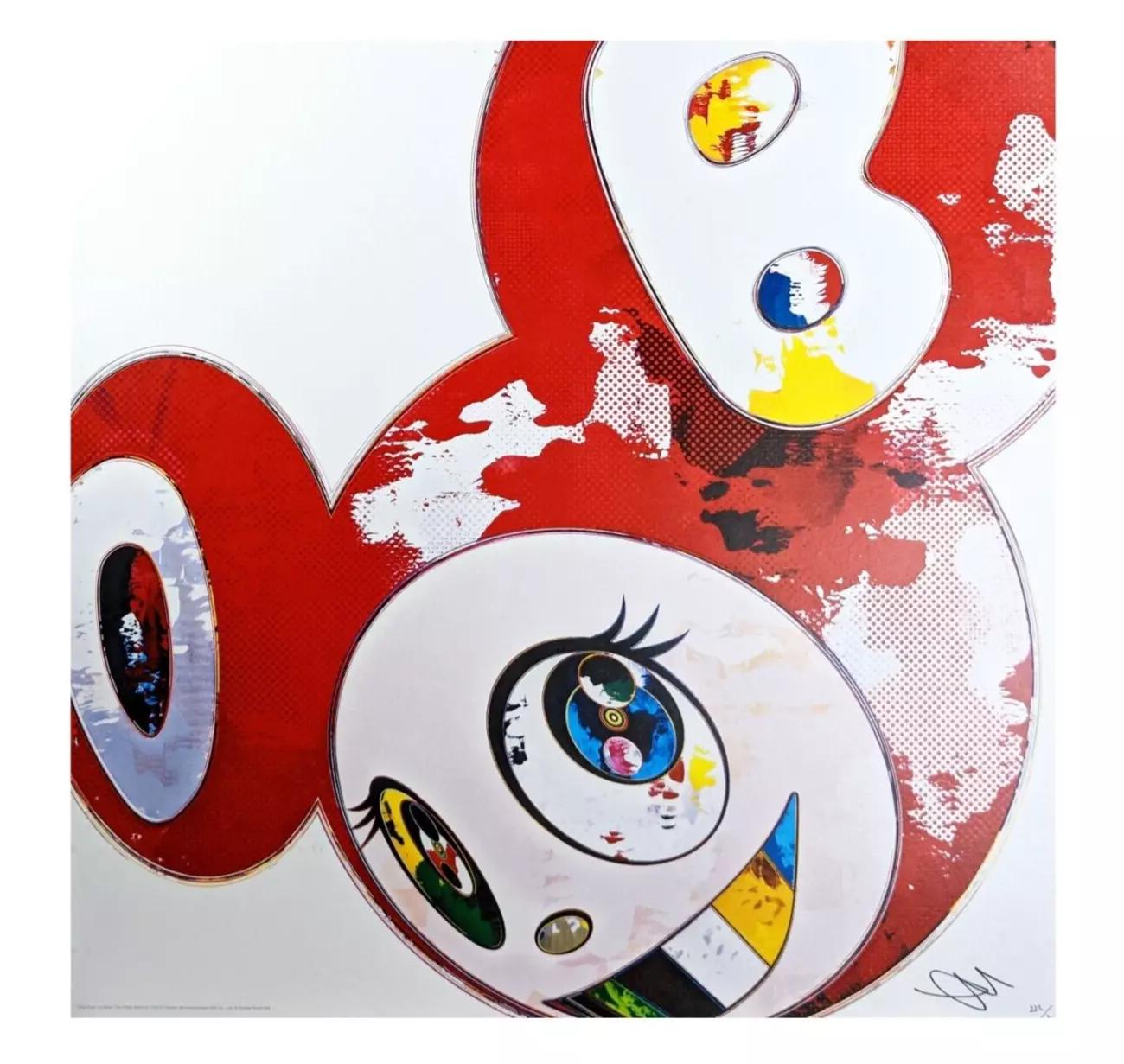 And Then x6 (Red) - Pop Art Japanese Contemporary Anime