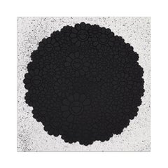 Black Flowers Round (from TM/KK for BLM), Pop Art, Japanese Art