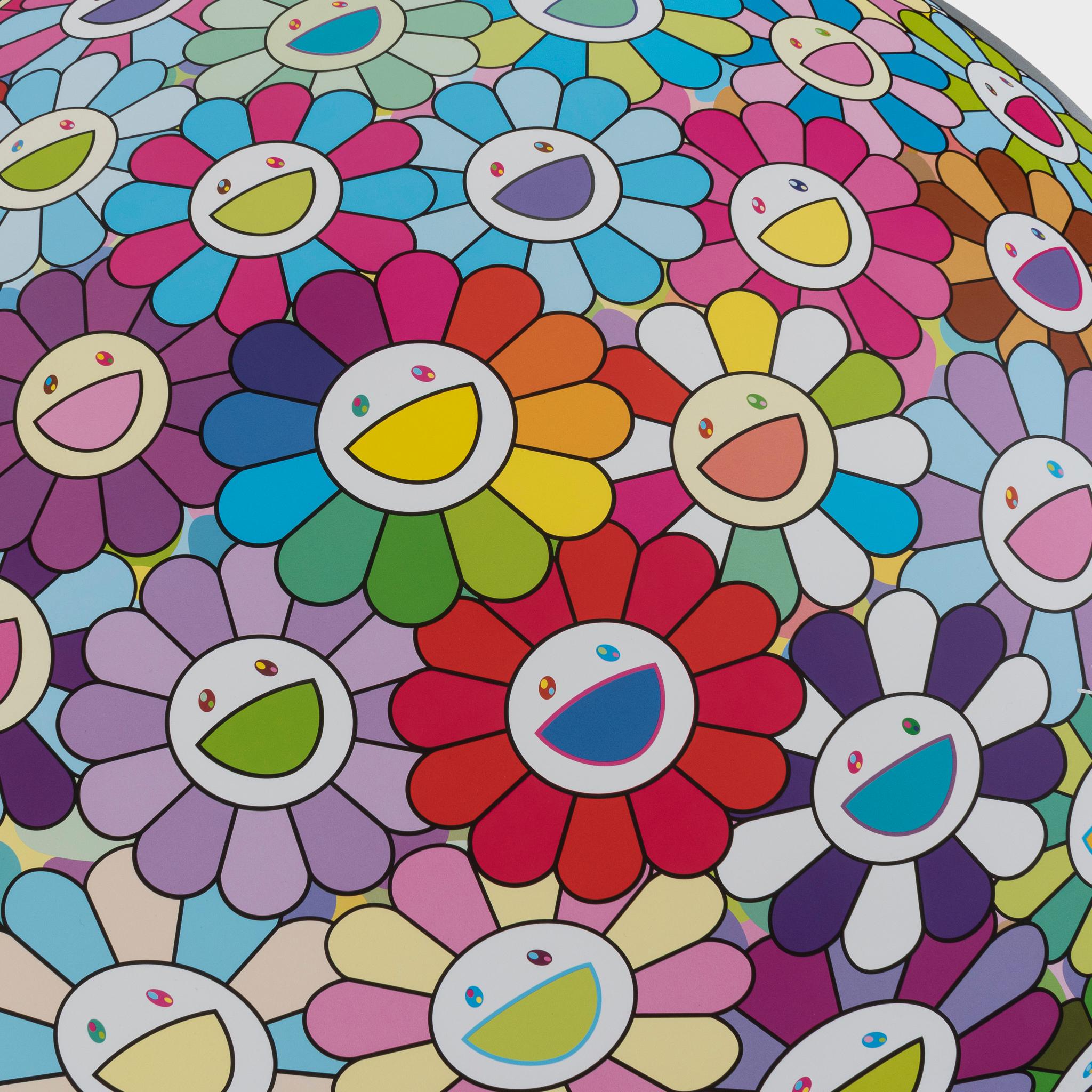 Charge into the Center of Consciousness, Takashi Murakami, Flowerballs print For Sale 1