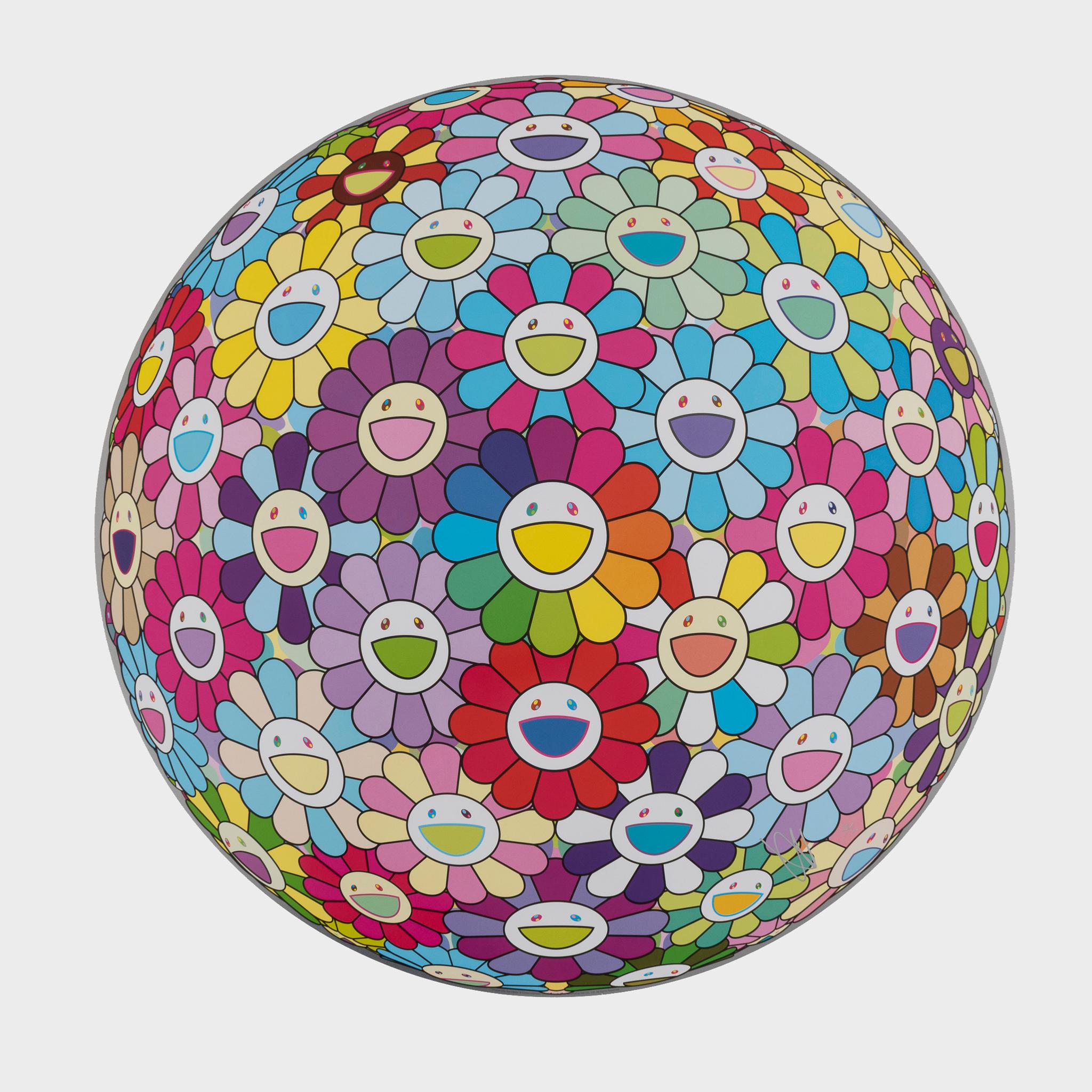 Charge into the Center of Consciousness, Takashi Murakami, Flowerballs print