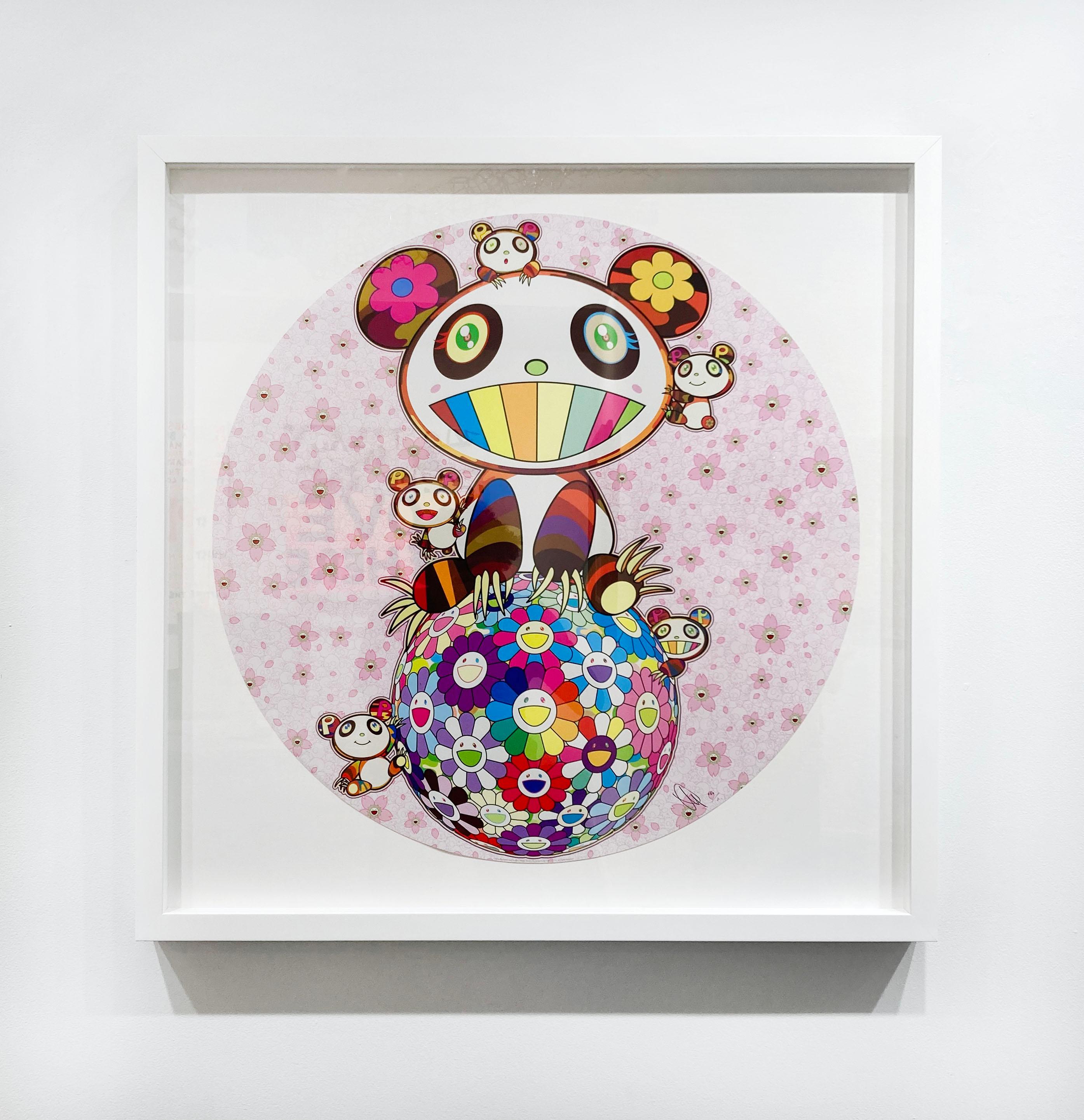 Cherry Blossoms and Pandas - Contemporary Print by Takashi Murakami