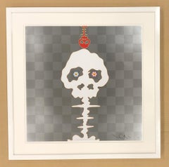 Dokuro (argent). Édition limitée (impression) de Takashi Murakami signée, numérotée