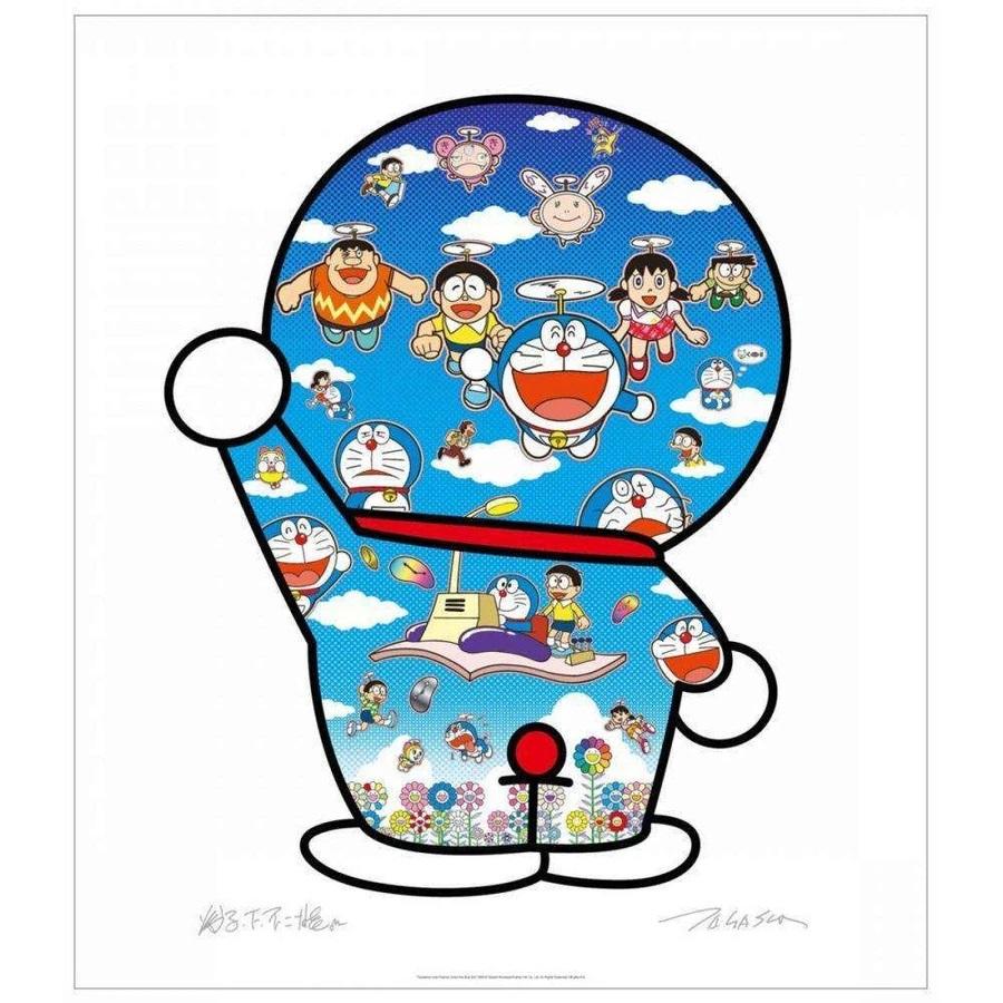 Print Takashi Murakami - Doraemon and Friends Under the Blue Sky (Amicaux et amis sous le ciel bleu)