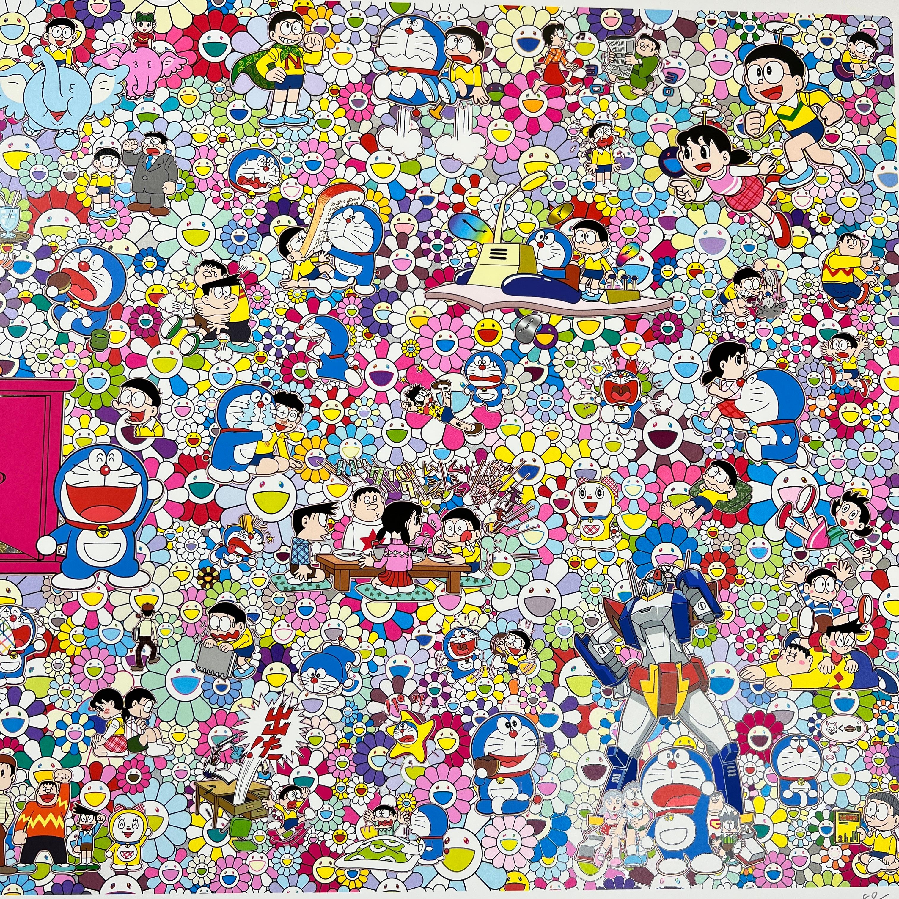 Artist: Takashi Murakami
Title: Doraemon in My Memory
Year: 2022
Edition: 49 of 300
Size: Image 464 x 940 mm / Sheet 561 x 1040 mm
Medium: Silkscreen

This is hand signed by Takashi Murakami.

Note: This will be shipped from Japan so the buyer is