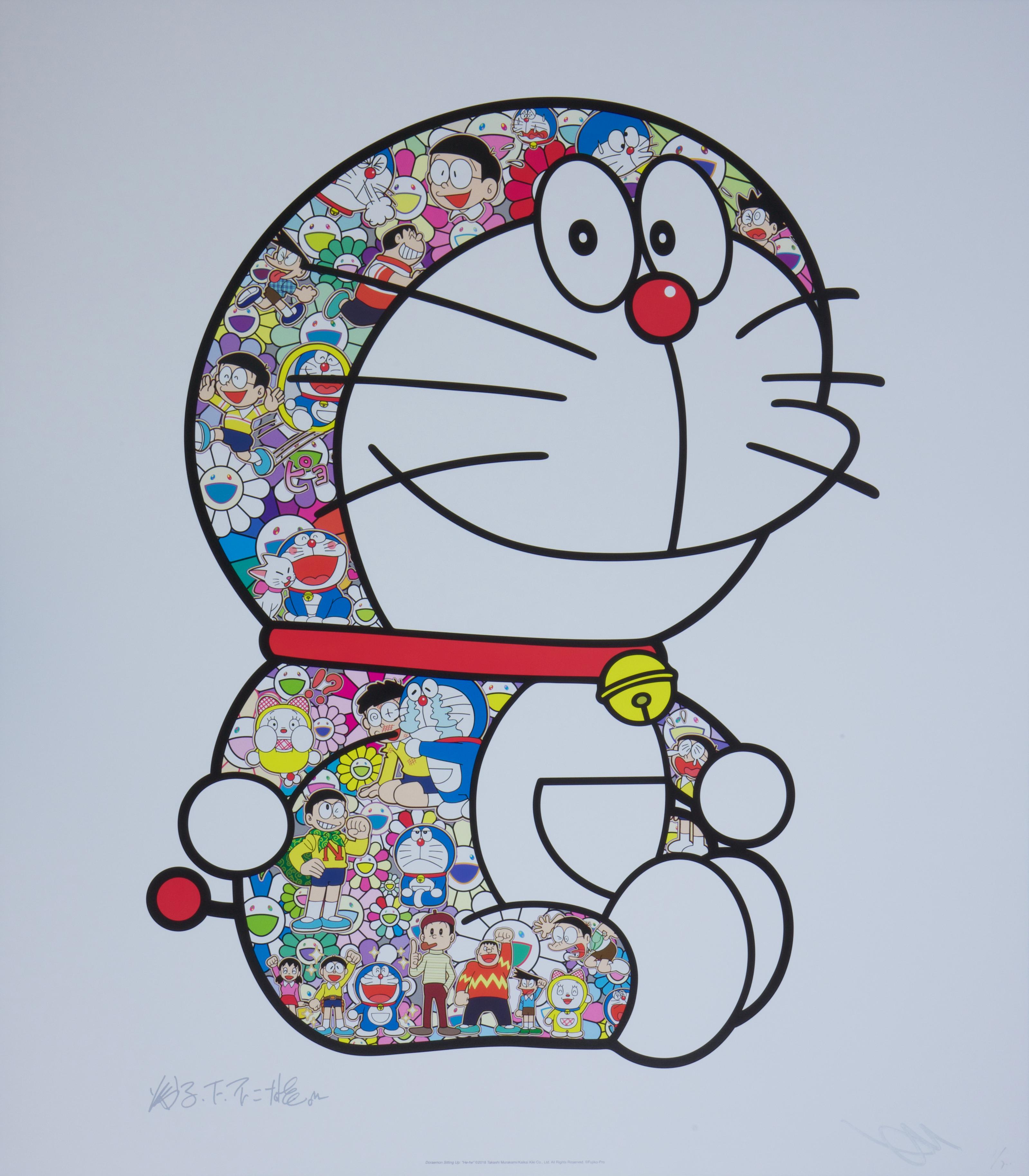 Doraemon Sitting Up: "He-he" - Print by Takashi Murakami