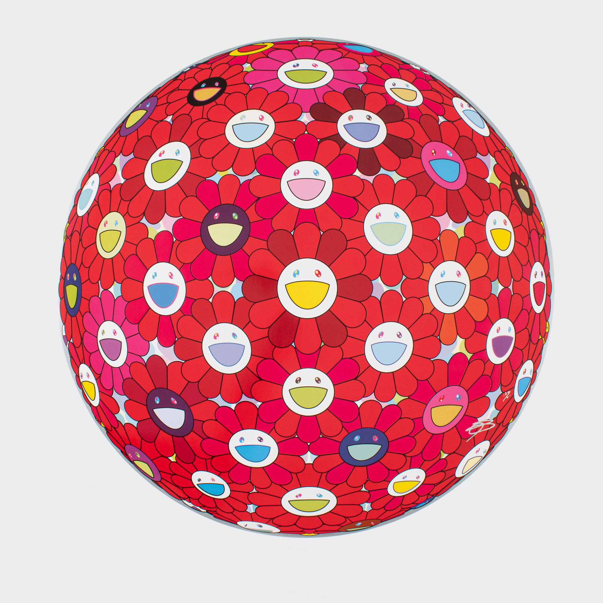 Landscape Print de Takashi Murakami - Bola de fuego