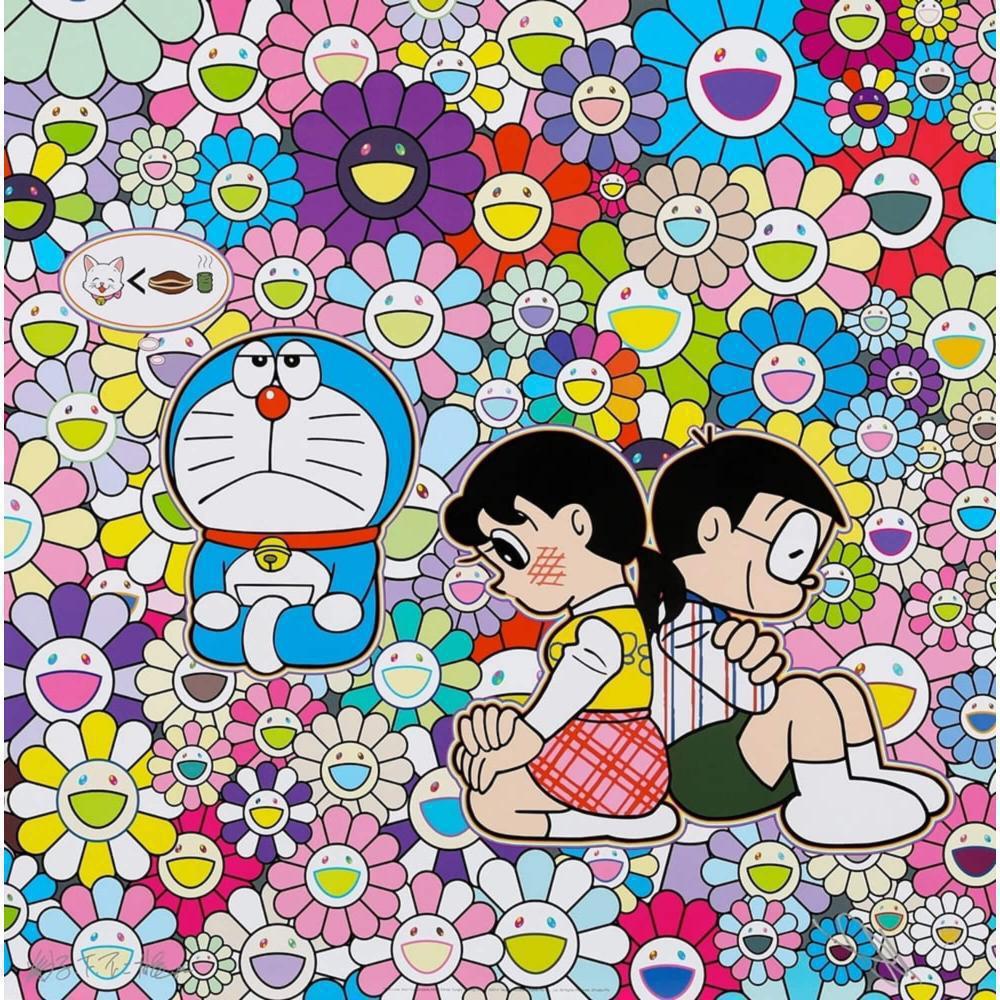 Takashi Murakami Figurative Print - First Love and I Contemplate About Dinner Tonight