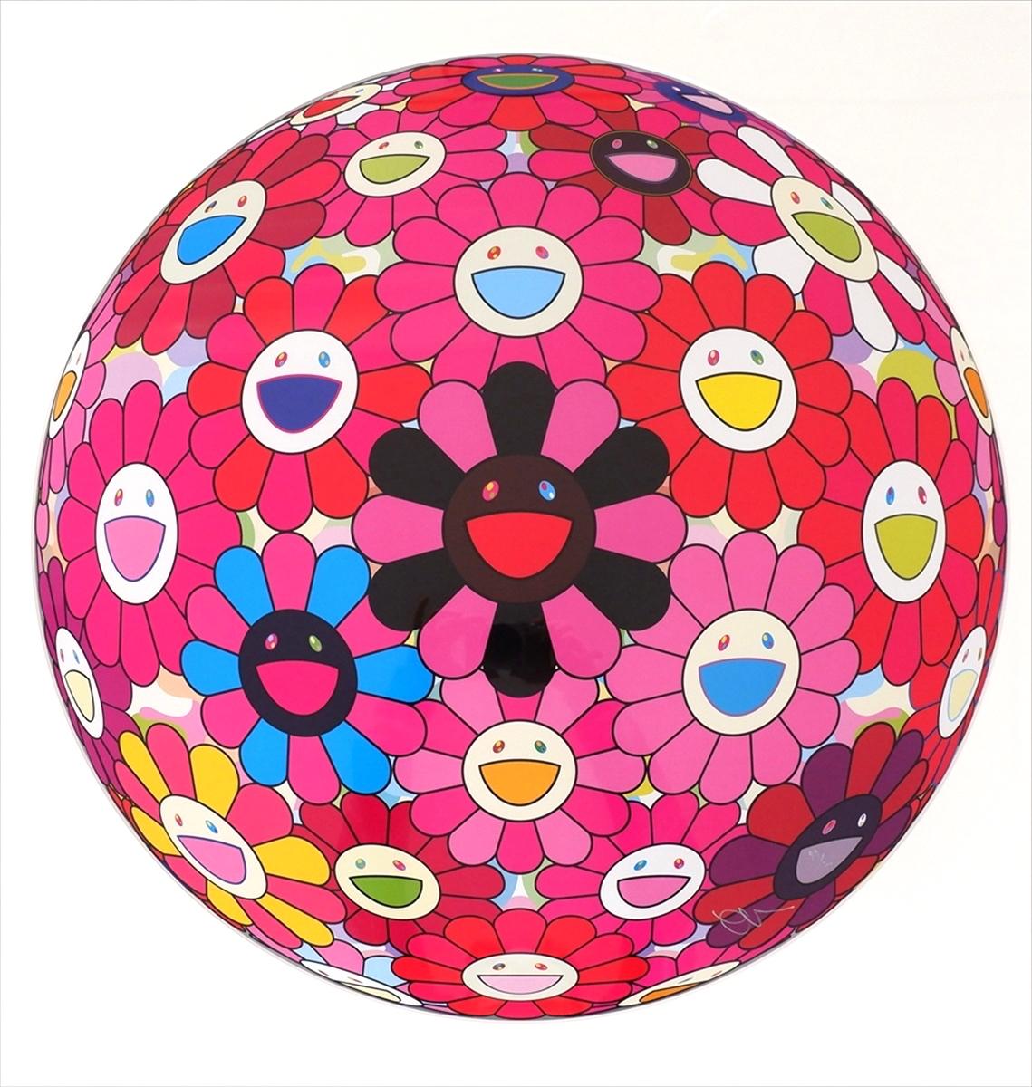 Print Takashi Murakami - Le boulet de fleurs (3D) : Rien n'est éternel dans ce monde.