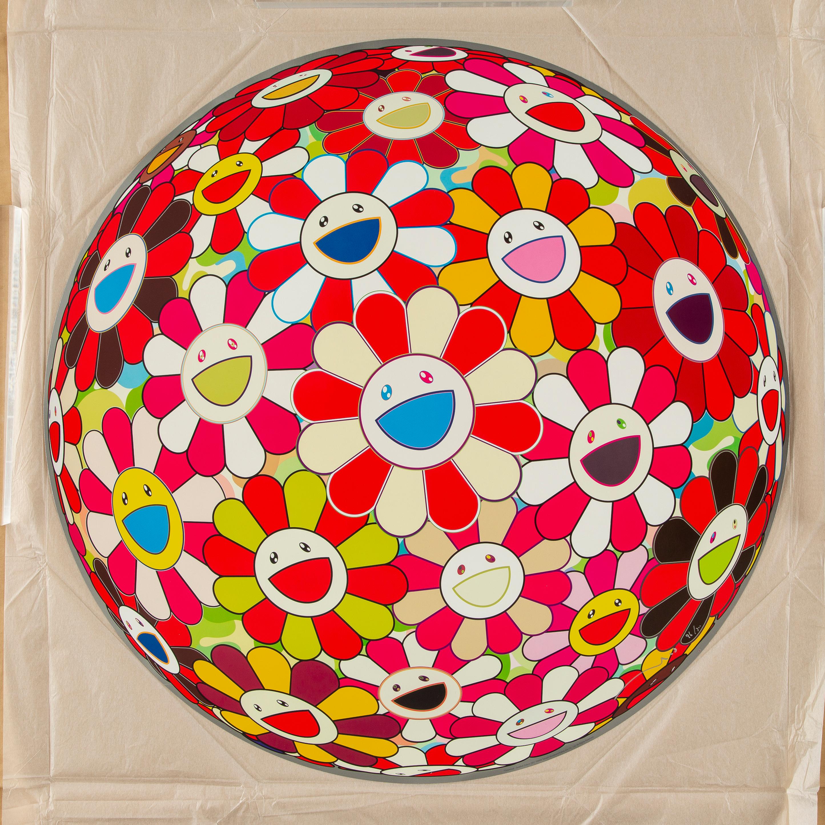 Flower Ball-Goldfish Colors (3D). Limited Edition by Murakami signed, numbered - Print by Takashi Murakami