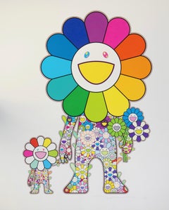 Flower Parent and Child (Framed) (Japan pop art, colorful flowers, Murakami)