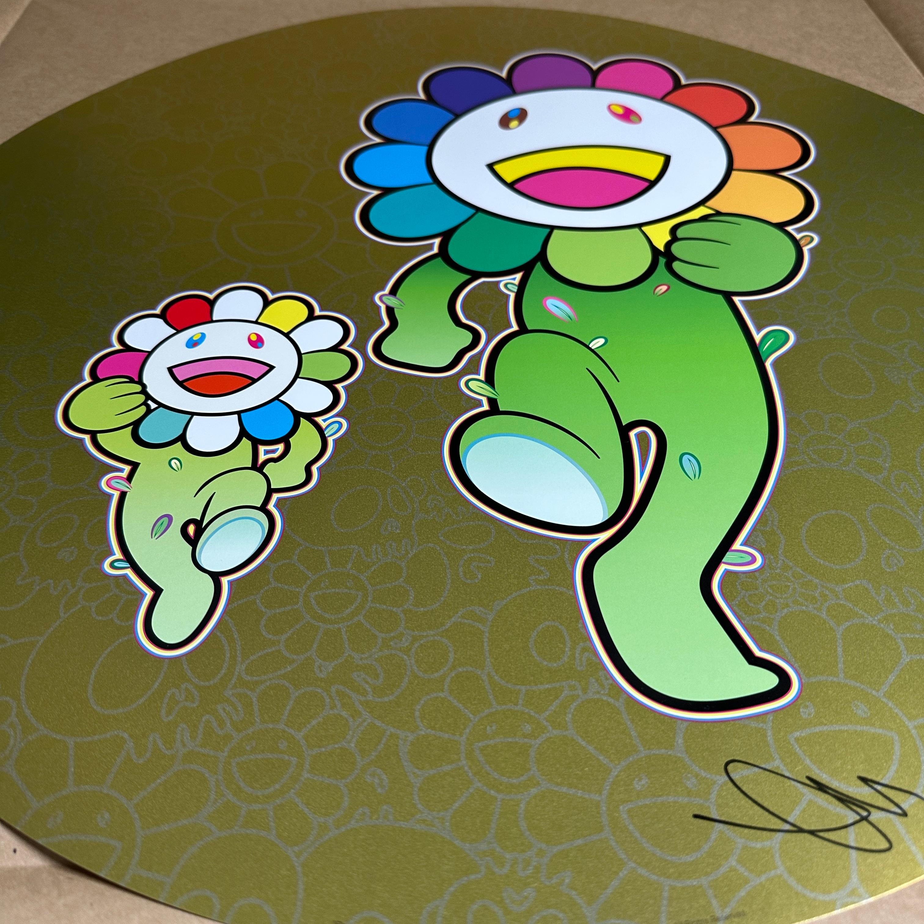 Flower Parent and Child, Rum Pum Pum! (Takashi Murakami, Gold, flowers, Japan) For Sale 8