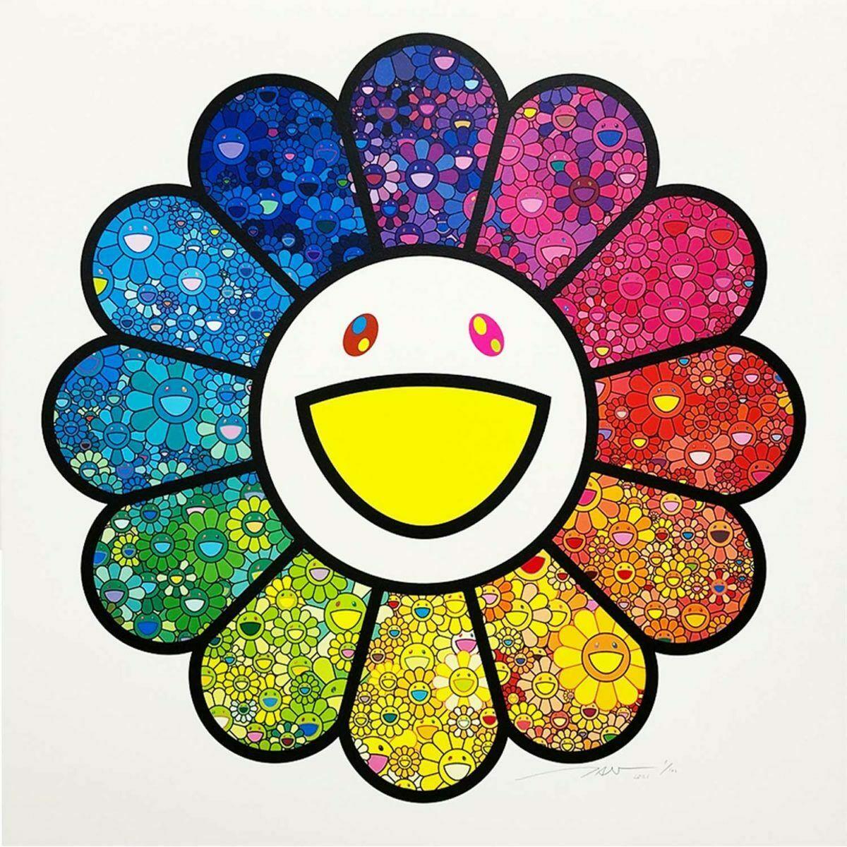 Takashi Murakami Figurative Print - Flower Sparkles